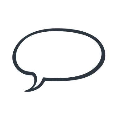 Beyaz arka planda boş bir konuşma balonu. Vektör illüstrasyonu