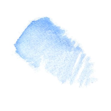 Suluboya mavi fırça darbesi arkaplandan kesilmiş. Vektör illüstrasyonu