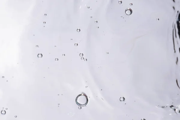 Podvodní Bublina Textura Bílém Pozadí Voda Bublinkami Vzduchové Bubliny Pod — Stock fotografie