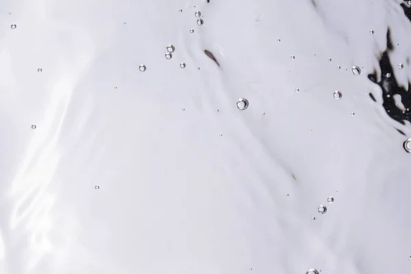Unterwasserblasenstruktur Auf Weißem Hintergrund Wasser Mit Blasen Luftblasen Unter Wasser — Stockfoto