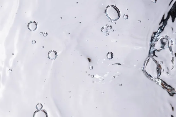 Underwater bubble texture on white background. Water with bubbles. Air bubbles underwater