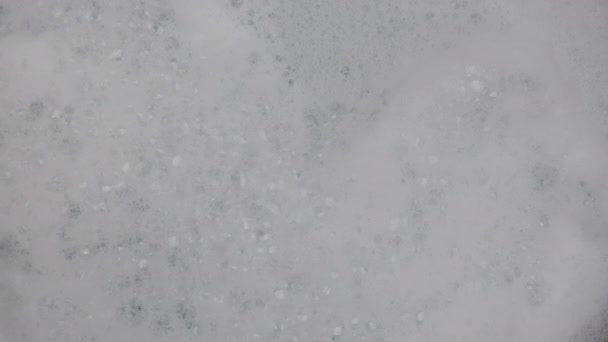 Текстура Белой Мыльной Пены Абстрактным Фоном Мыльных Пузырей — стоковое видео