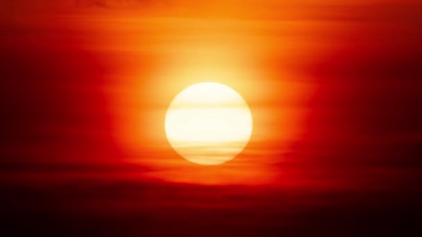 Lapso Tiempo Una Hermosa Mañana Naturaleza Con Sol Naranja Amarillo — Vídeos de Stock