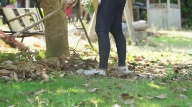 Evde ve dışarıda çalışan Asyalı yetişkin kadın..