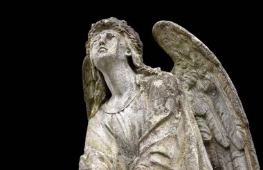 Büyük kanatları ile güzel melek. Koruyucu melek. Melek savior