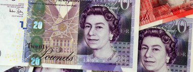 British pounds close up. Money and stability