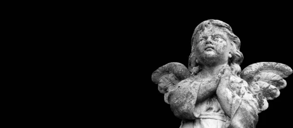 小さな天使は 神に祈る — ストック写真