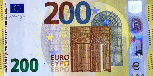 Doscientos Euros Primer Plano Negocios Finanzas —  Fotos de Stock