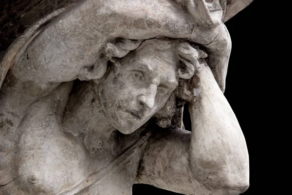 Starożytny Grecki Atlas Trzyma Świat Plecach Posąg Końca Wieku Przez — Zdjęcie stockowe
