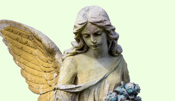Vacker Ängel Ansikte Kvinna Barmhärtighet Och Frid 1800 Talets Monument — Stockfoto