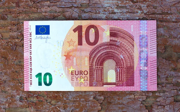 レトロな背景でユーロ通貨のクローズアップ — ストック写真