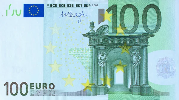 Cien Euros Primer Plano Moneda Nacional Unión Europea —  Fotos de Stock