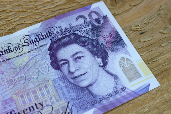 Tjue Britiske Pund Nærbilde Storbritannias Valuta – stockfoto