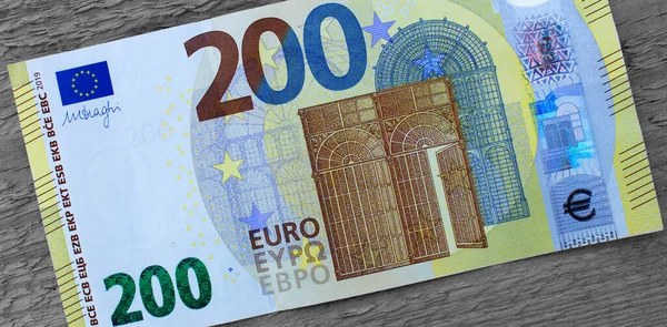 200 Euro Aus Nächster Nähe Die Nationale Währung Der Europäischen — Stockfoto