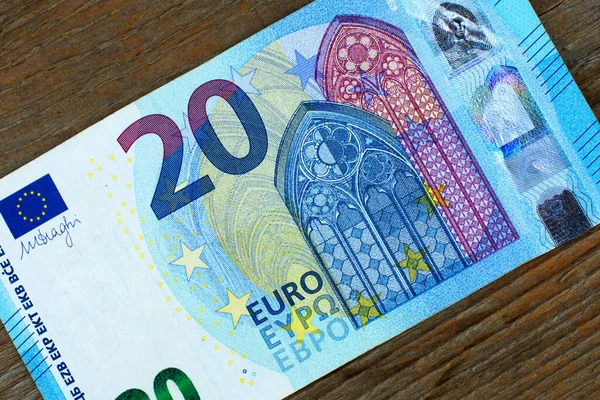 Primo Piano Euro Moneta Nazionale Dell Unione Europea — Foto Stock