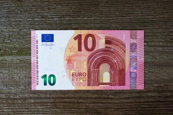 Dez Euros Close Moeda Nacional União Europeia — Fotografia de Stock