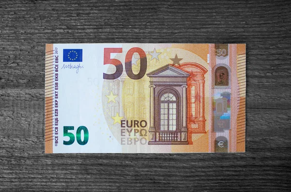 Fragmentteil Der Euro Banknote Nahaufnahme Mit Braunen Details — Stockfoto