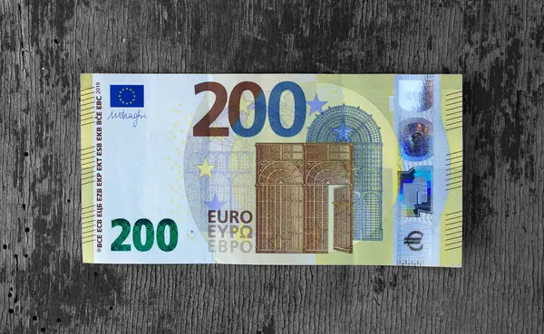 Două Sute Euro Aproape Moneda Națională Uniunii Europene — Fotografie, imagine de stoc