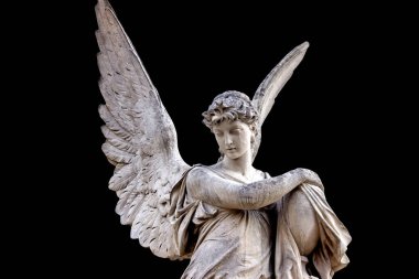 Savaşçı bir melek dünyaya bakar.