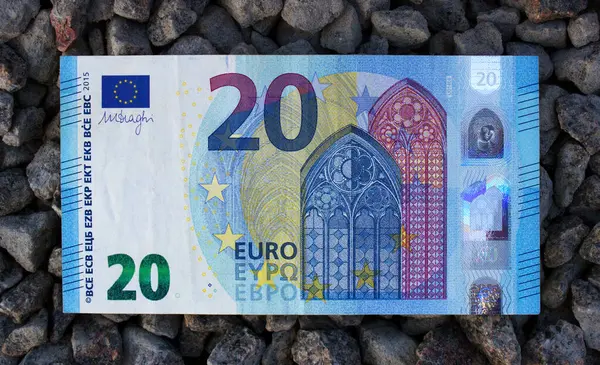 Euro Nära Håll Europeiska Unionens Nationella Valuta — Stockfoto