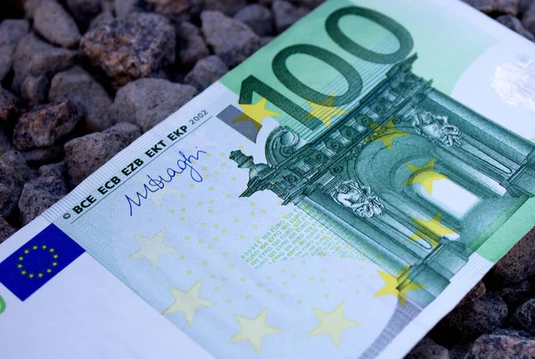 Hundert Euro Aus Nächster Nähe Die Nationale Währung Der Europäischen — Stockfoto