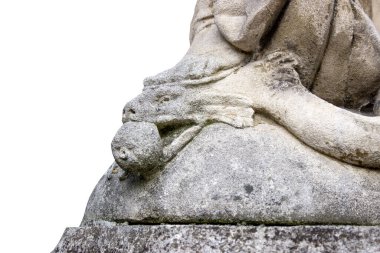 Yılan, Bakire Meryem 'in ayağı tarafından ezildi. Şeytanın yok oluşunun İncil 'deki anlatımı.