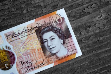 İngiliz poundu yakın plan. Büyük Britanya 'nın ulusal para birimi