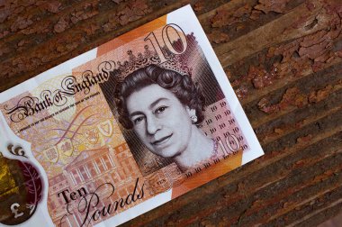 İngiliz poundu yakın plan. Büyük Britanya 'nın ulusal para birimi