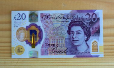 İngiliz poundu yakın plan. Büyük Britanya 'nın ulusal para birimi