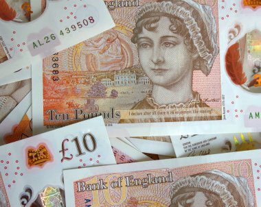 İngiliz poundu yakın plan. Büyük Britanya 'nın ulusal para birimi