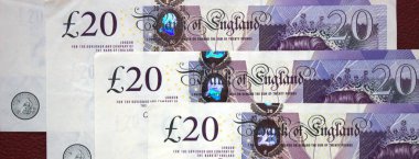 İngiliz poundu yakın plan. Büyük Britanya 'nın ulusal para birimi