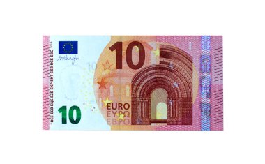 Avro parası yakın plan. Avrupa Birliği 'nin ulusal para birimi. Lviv, Ukrayna, 13 Nisan 2023