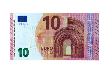 Avro parası yakın plan. Avrupa Birliği 'nin ulusal para birimi. Lviv, Ukrayna, 13 Nisan 2023