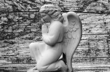 Büyük kanatları ile güzel melek. Koruyucu melek. Melek savior