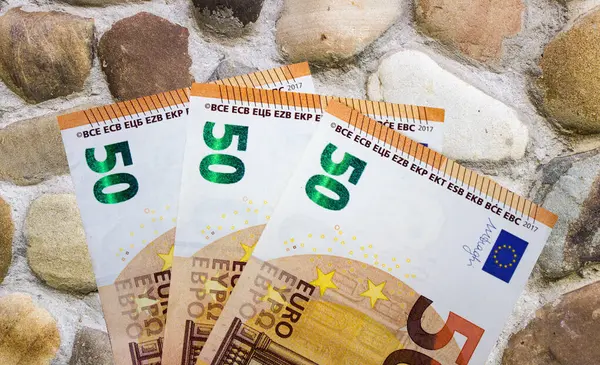 Avro parası yakın plan. Avrupa Birliği 'nin ulusal para birimi