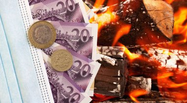 Geçmişe yakın planda İngiliz sterlini. Büyük Britanya ulusal para birimi