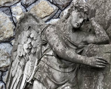 Büyük kanatları ile güzel melek. Koruyucu melek. Melek savior