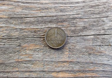 Alman markı yakın çekim. Para ve sikkeler