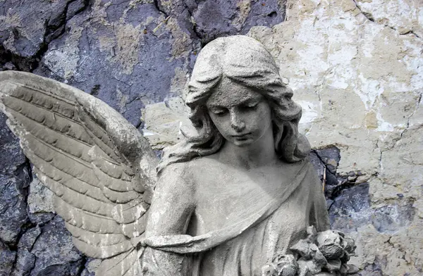 Büyük kanatları ile güzel melek. Koruyucu melek. Melek savior