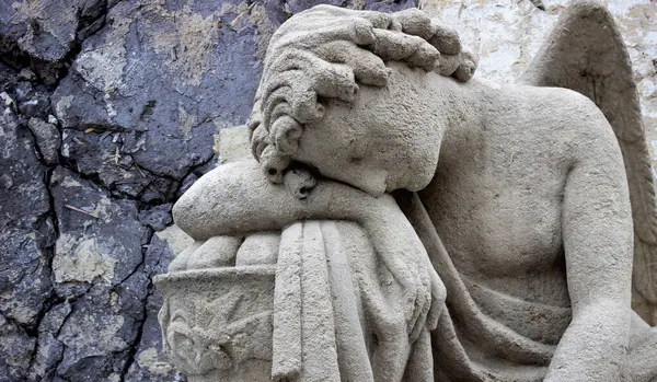 Büyük kanatları ile güzel melek. Koruyucu melek. Melek savior