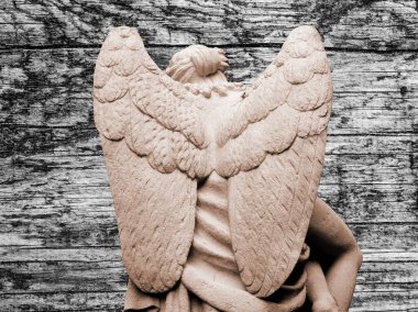 Büyük kanatları ile güzel melek. Koruyucu melek. Melek savior