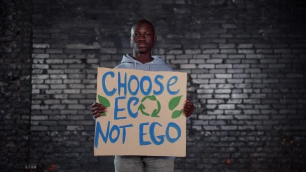 Група Протестуючих Проти Забруднення Навколишнього Середовища Глобального Потепління — стокове відео