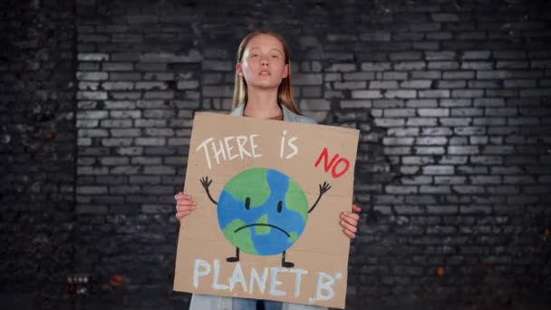 Groupe Jeunes Manifestants Protestent Contre Pollution Environnement Réchauffement Climatique — Video