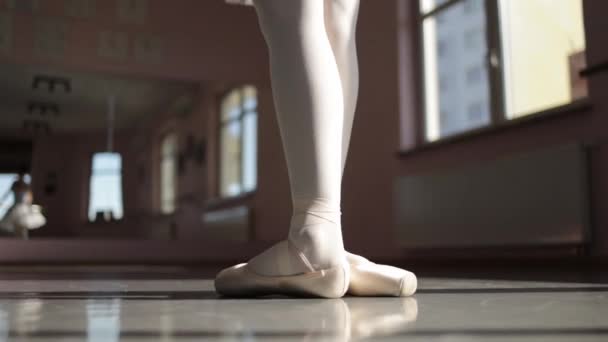 Bailarina Ballet Patas Baile Una Bailarina Elementos Ballet — Vídeos de Stock