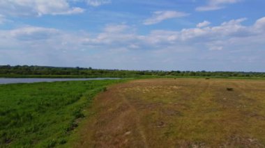 Polonya 'daki böcek nehrinin taşkınları. Hava fotoğrafçılığı