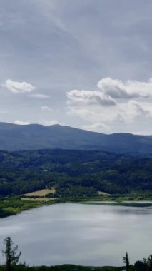 view of the mountains in the morning, Karkonosze Polish mountains