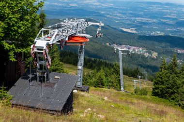 Dağlardaki asansör. Polonya 'daki Karkonosze Dağları