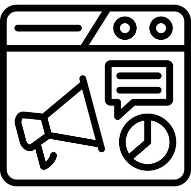 duyuru pazarlama simgesi, vektör illüstrasyonu