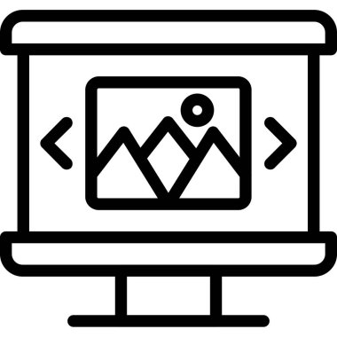 bilgisayar izleme simgesi, vektör illüstrasyonu