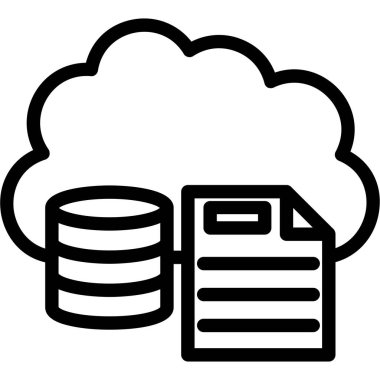 veri depolama simgesi, satır tasarımı